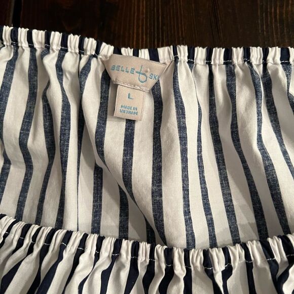 Belle Sky Peasant Long Sleeve Blouse (Size Large) - Picture 2 of 4